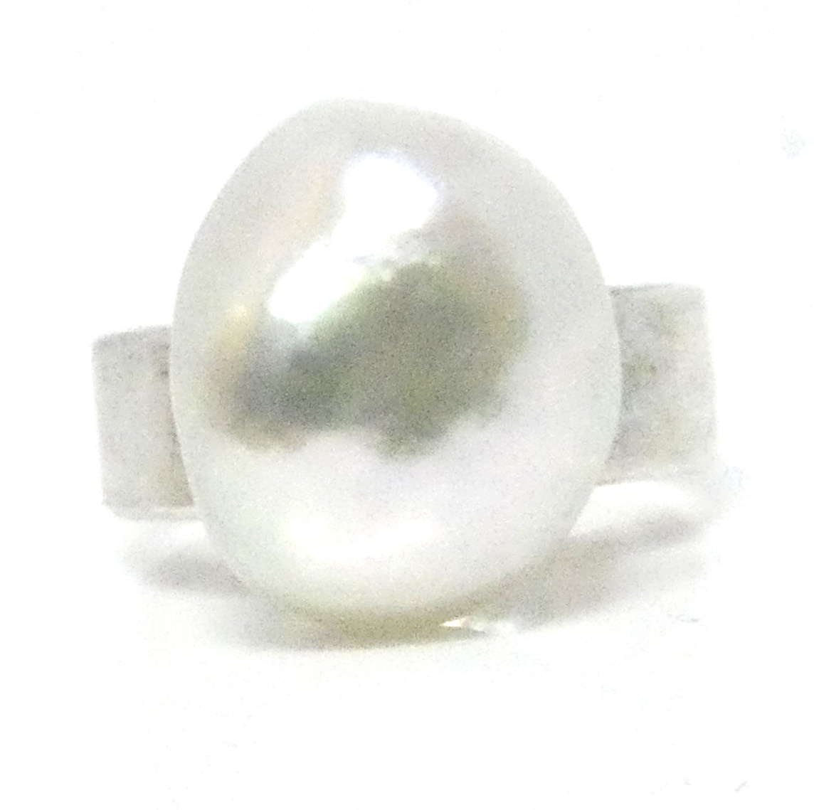 White Large South Sea Keishi Pearl Ring